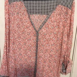 tie front rayon blouse